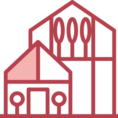 Yeşil ev simgesi, vektör illüstrasyonu