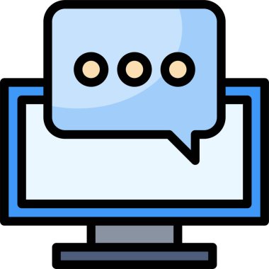 Sohbet simgesi, vektör çizimi