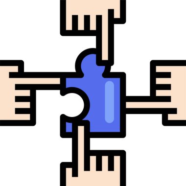 Koordinasyon simgesi, vektör illüstrasyonu