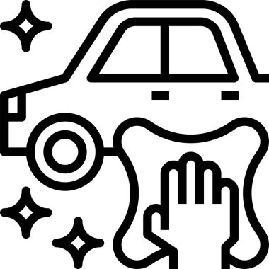 araba servisi simgesi, vektör illüstrasyonu