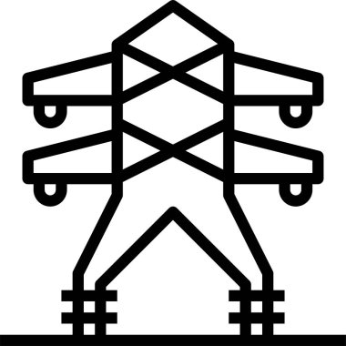 Elektrik kule kutsal kişilerin resmi, vektör çizim