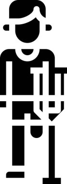 tekerlekli sandalye ikonu vektör illüstrasyonu 