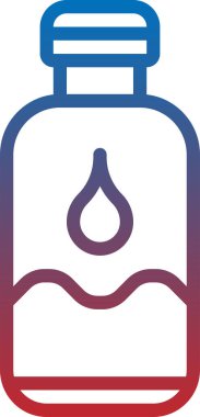 Beyaz arkaplan vektörü illüstrasyonunda Cbd kenevir yağı yağ şişesi simgesi