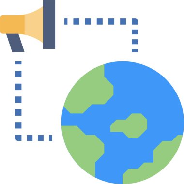 Ticari pazarlama teknolojisi simgesi, vektör illüstrasyonu