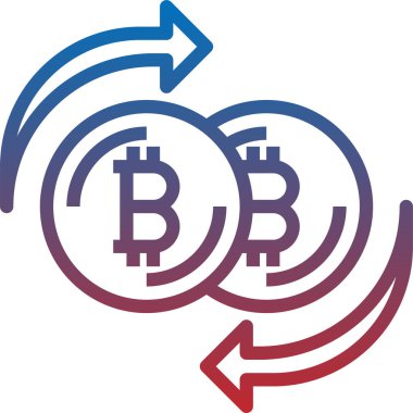 Kripto para birimi simgesi, vektör illüstrasyonu