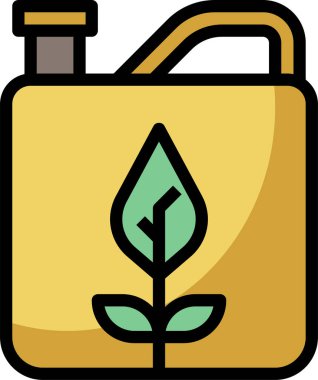 Eko yağ simgesi, vektör illüstrasyonu