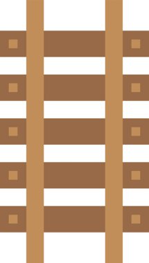 Doğrudan demiryolu simgesi, vektör illüstrasyonu