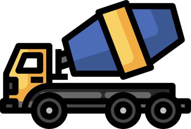 Beton Mikser kutsal kişilerin resmi, vektör çizim