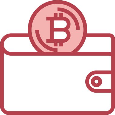 Bitcoin adres simgesi, vektör illüstrasyonu