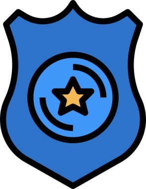 kalkan ikon vektör illüstrasyonu 