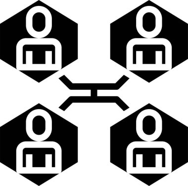 İnsanlar vektör illüstrasyonlu grafik simgesi 