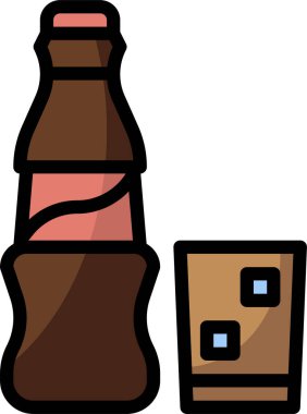 Kola simgesi, vektör illüstrasyonu