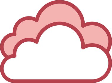 bulut simgesi, vektör illüstrasyonu