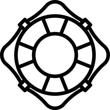 Cankurtaran simgesi vektör illüstrasyonuna yardım et 