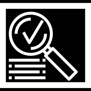 Simge, vektör illüstrasyonunu kontrol et