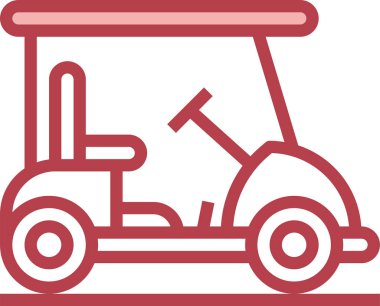 Golf cart kutsal kişilerin resmi, vektör çizim