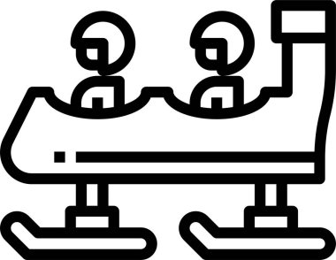 Aerosani araç simgesi, vektör illüstrasyonu