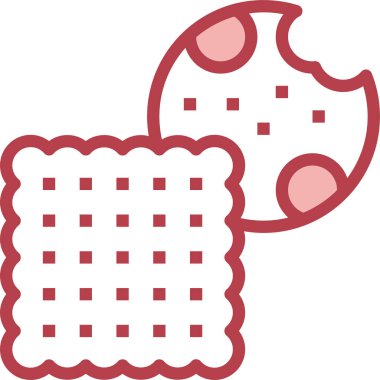 bisküvi simgesi, vektör illüstrasyonu