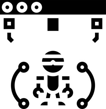 Robot teknolojisi mekanik konsept vektör çizimi 