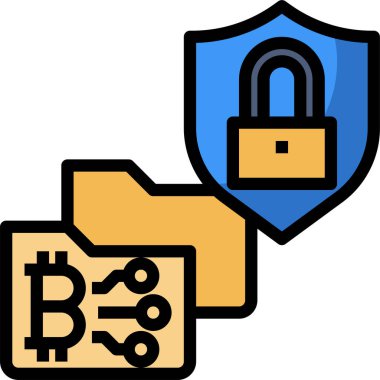 Şifreleme simgesi, vektör illüstrasyonu