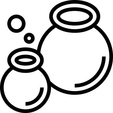 Sürahiler simgesi, vektör illüstrasyonu