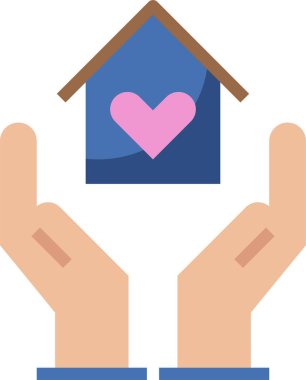 ev simgesi konsept vektör çizimi 