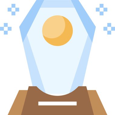 Kupa, ödül, vektör simgesi düz stilde.