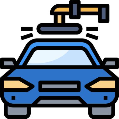 araba servisi simgesi, vektör illüstrasyonu