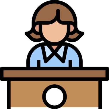 Çalışan simgesi, vektör illüstrasyonu