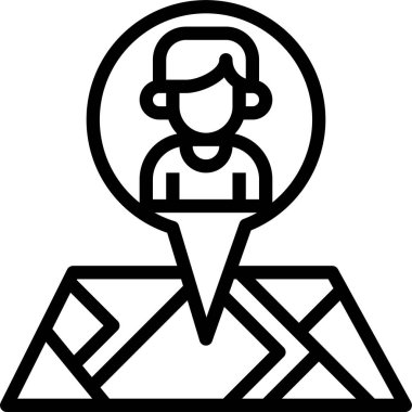 Geçerli konum simgesi, vektör çizim