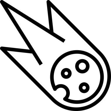 Meteorit vektör simgesi. Ağ için göktaşı çizimi, mobil uygulamalar, tasarım. Meteorit vektör sembolü