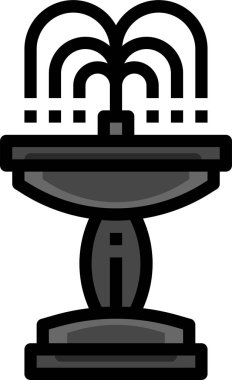 Çeşme simgesi, vektör çizimi