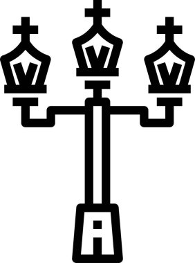 sokak lambası vektör çizim