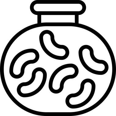 Şeker kavanozu simgesi, vektör illüstrasyonu