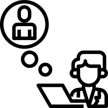 Danışmanlık simgesi, vektör illüstrasyonu