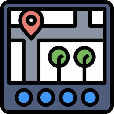 Yol yolu konumu konum konsept vektör illüstrasyon simgesi 