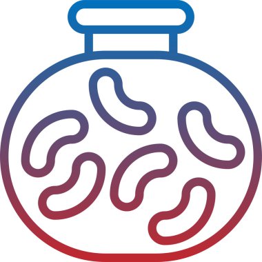 Şeker kavanozu simgesi, vektör illüstrasyonu