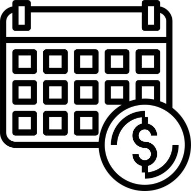 Takvim simgesi, vektör çizimi