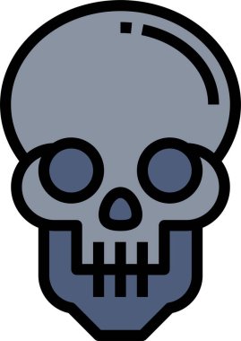 Kafatası simgesi beyaz arkaplanda izole edildi. Kafatası vektör logosu. Düz tasarım tarzı. Web grafikleri için modern vektör pictogramı