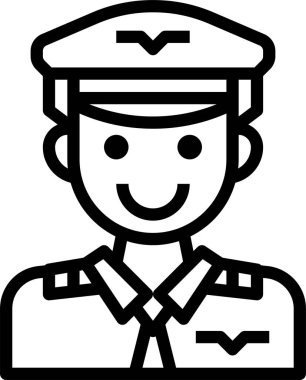 Hava pilotu simgesi, vektör çizimi