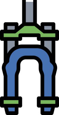 Bisiklet çatal simgesi, vektör illüstrasyonu