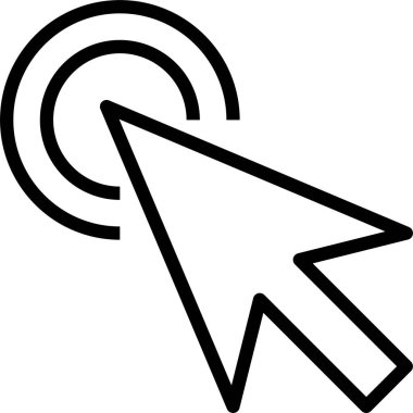 Simgeye tıklayın, vektör illüstrasyonu