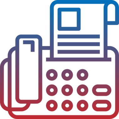 faks simgesi, vektör illüstrasyonu