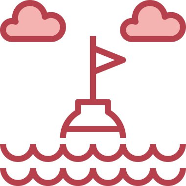 Şamandıra simgesi, vektör çizimi