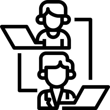 İnsanlar vektör illüstrasyonlu grafik simgesi 