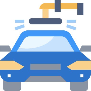 araba servisi simgesi, vektör illüstrasyonu