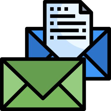 zarf simgesi, vektör çizimi