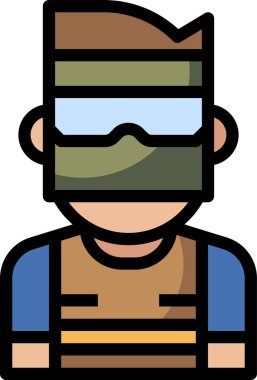 asker simgesi vektör illüstrasyonu 