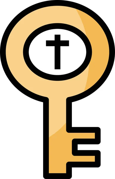 Icono Clave Del Cristianismo Ilustración Vectorial — Vector de stock