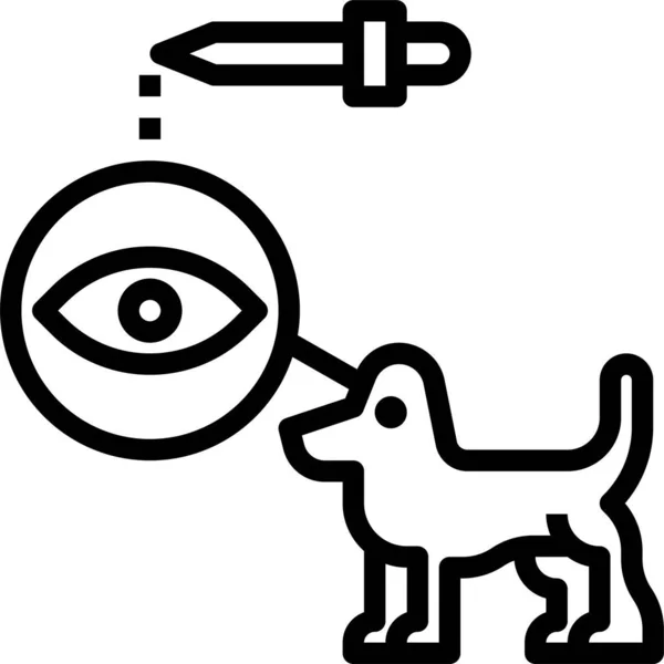 Animal Ojo Cuidado Icono Vector Ilustración — Archivo Imágenes Vectoriales